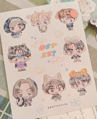 Image 2 of Wayv and NCT 127 amusement park sticker sheets and stickers