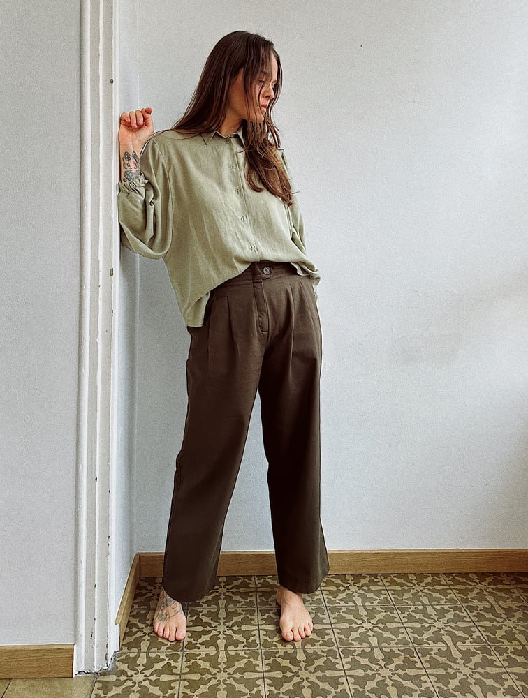 Image of BELA kaki pants IVORI 