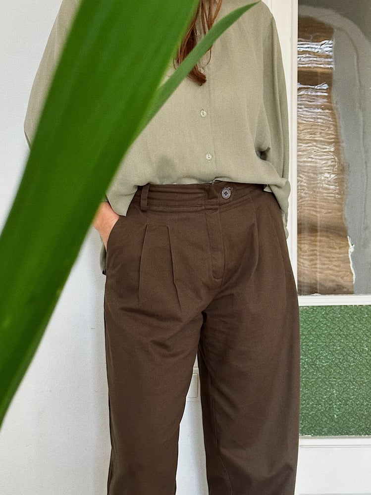 Image of BELA kaki pants IVORI 