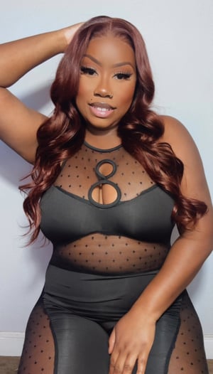 Image of Red Brown 6”x4” Closure Wig in 24”