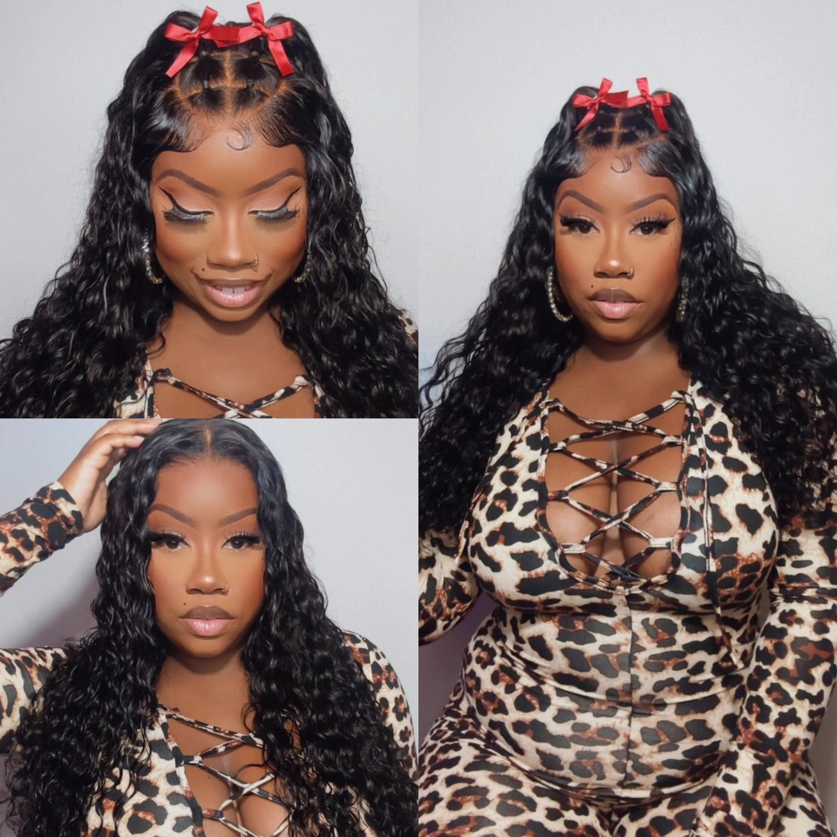Image of Pre-Styled 5x5 Water Wave Closure Wig in 24”