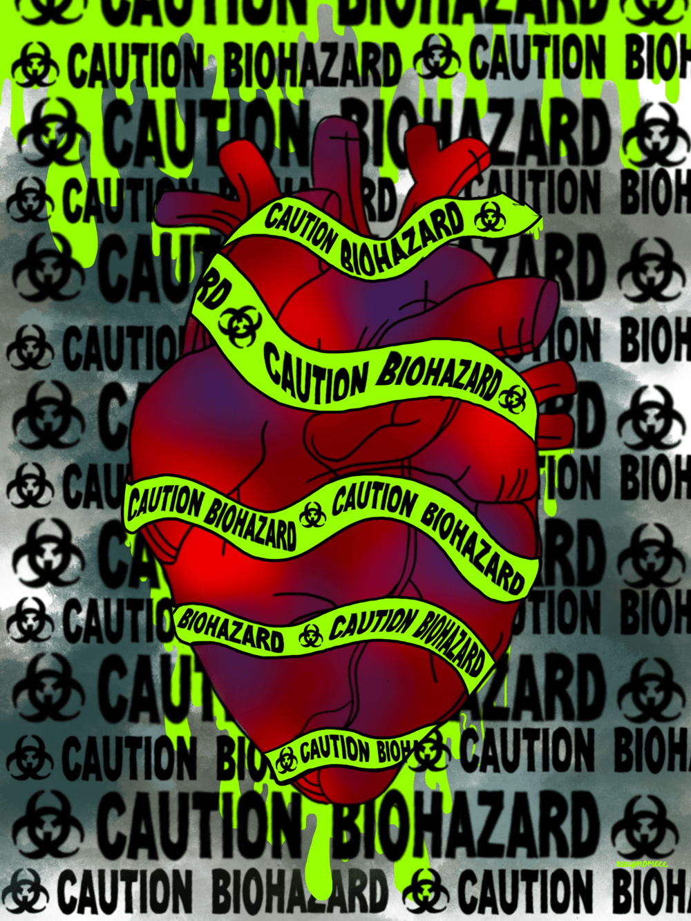 Image of Biohazard Heart Art Print 