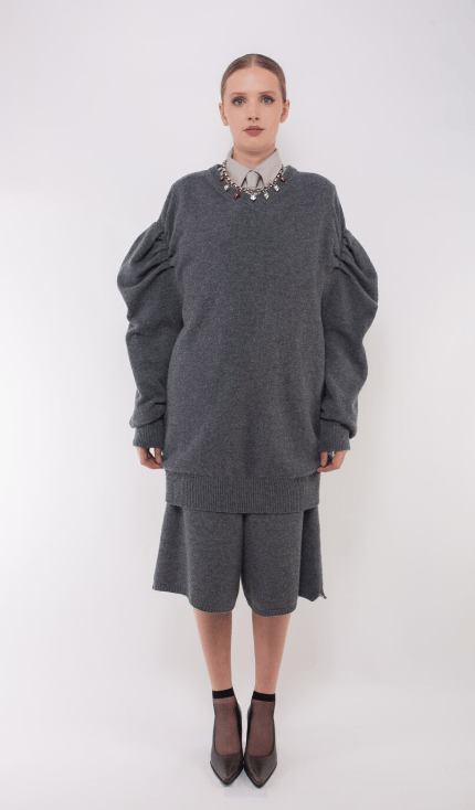 Image of La Fetiche Long Knitted Shorts and Sweaters