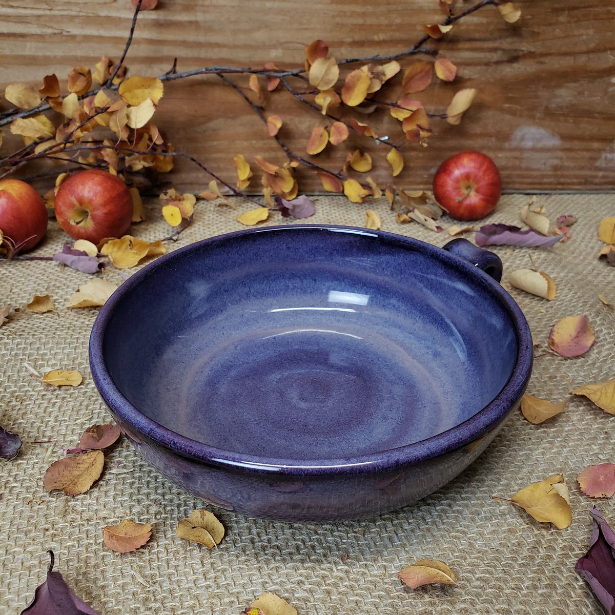 Image of Thumb-handled Bowl: Huckleberry (Purple) 112024