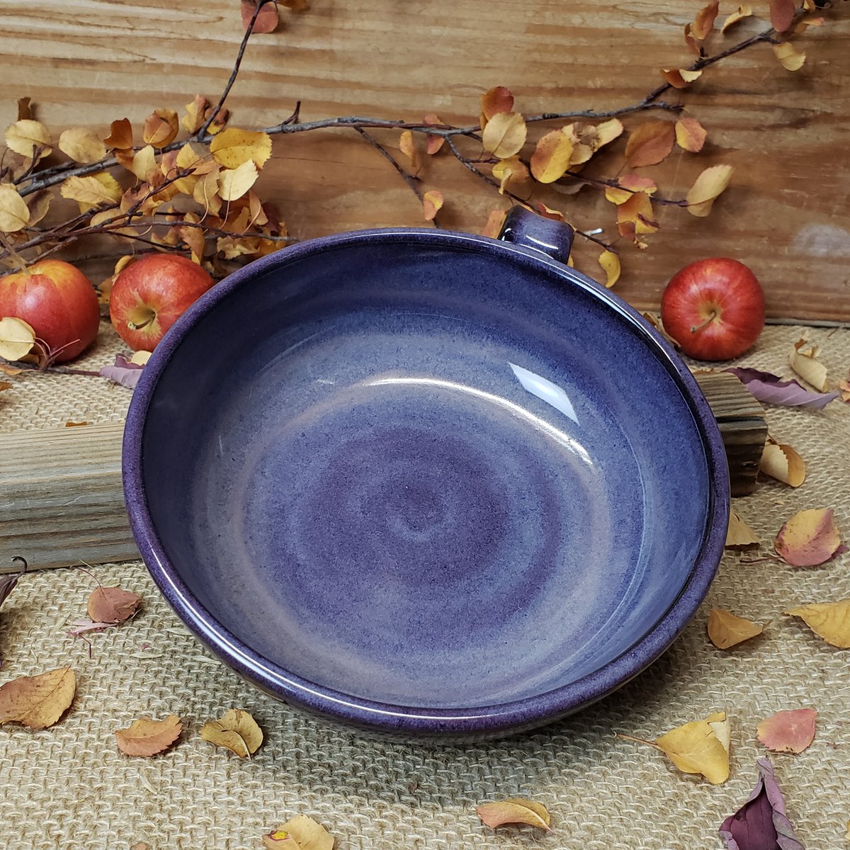 Image of Thumb-handled Bowl: Huckleberry (Purple) 112024