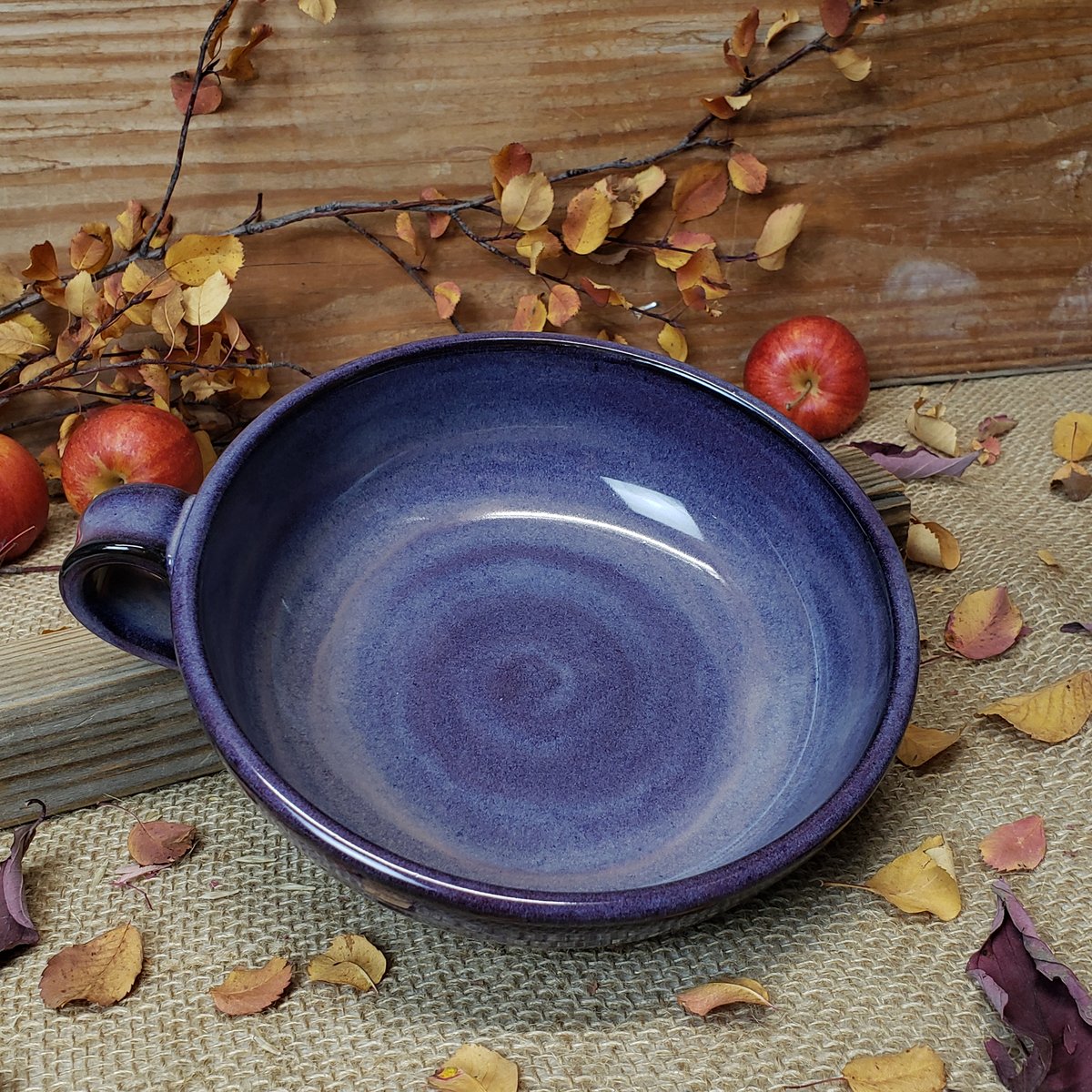 Image of Thumb-handled Bowl: Huckleberry (Purple) 112024