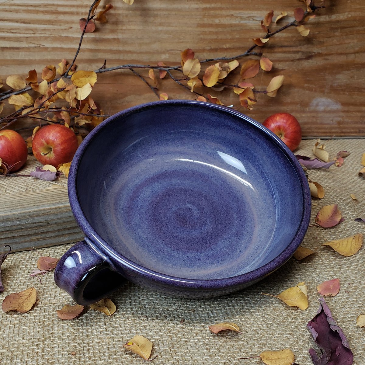 Image of Thumb-handled Bowl: Huckleberry (Purple) 112024