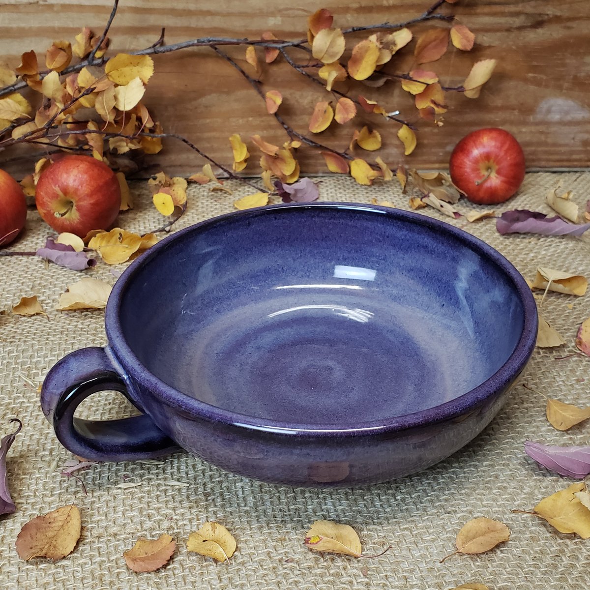 Image of Thumb-handled Bowl: Huckleberry (Purple) 112024