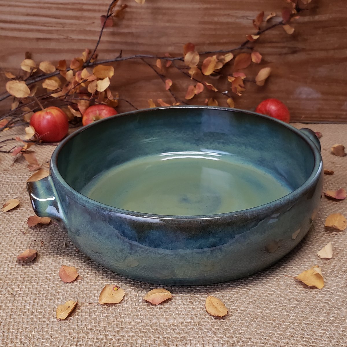 Image of Baking Dish with handles, Large, Lichen (Green)