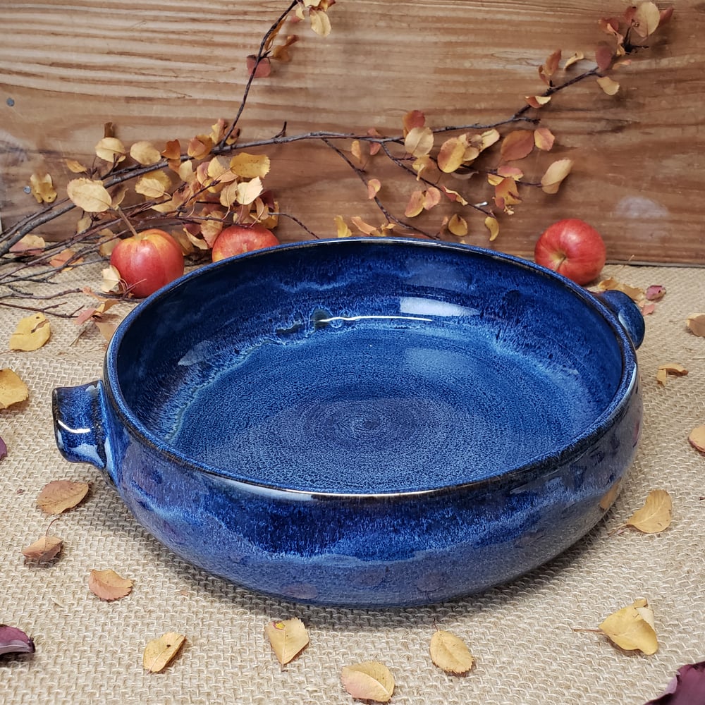 Image of Baking Dish with handles, Large, Bluebird Skies (Cobalt blue)