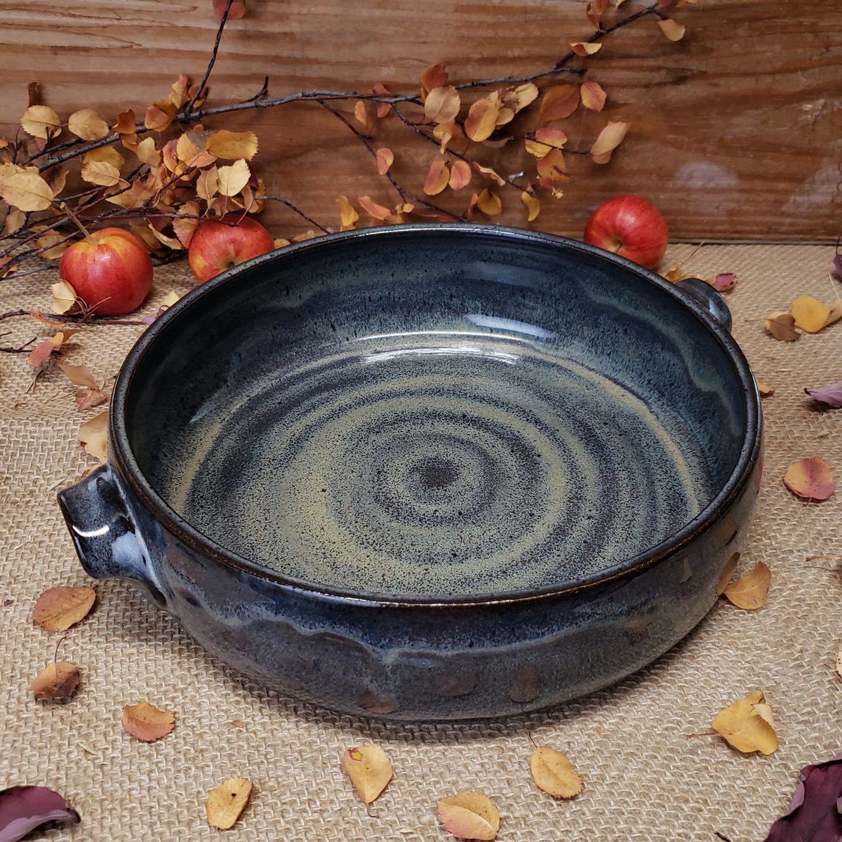 Image of Baking Dish with handles, Large, Night Sky (Dark blue)