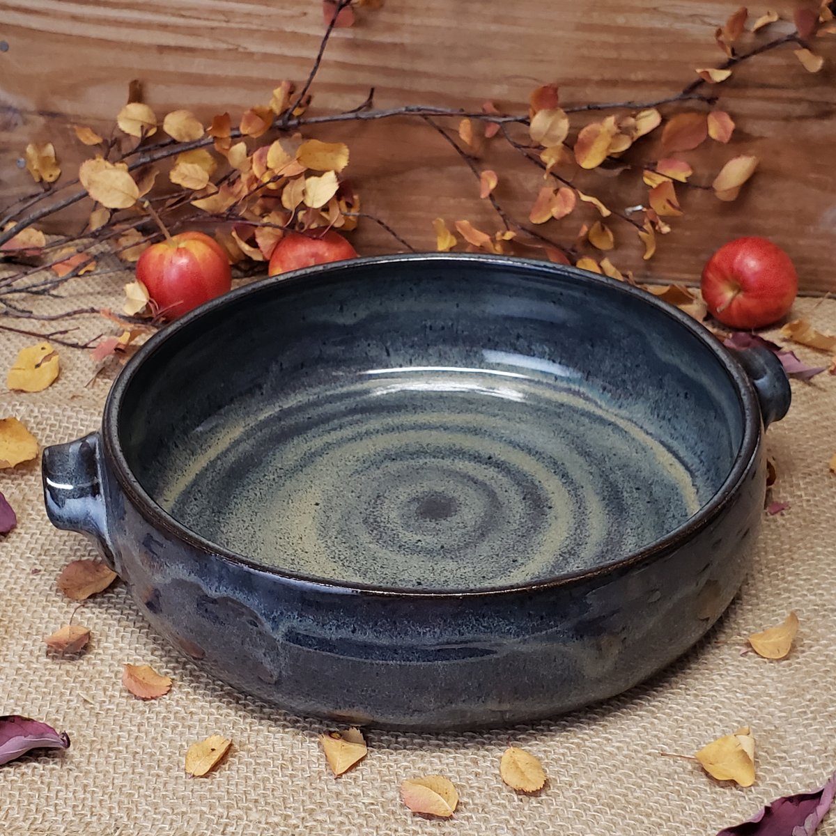 Image of Baking Dish with handles, Large, Night Sky (Dark blue)