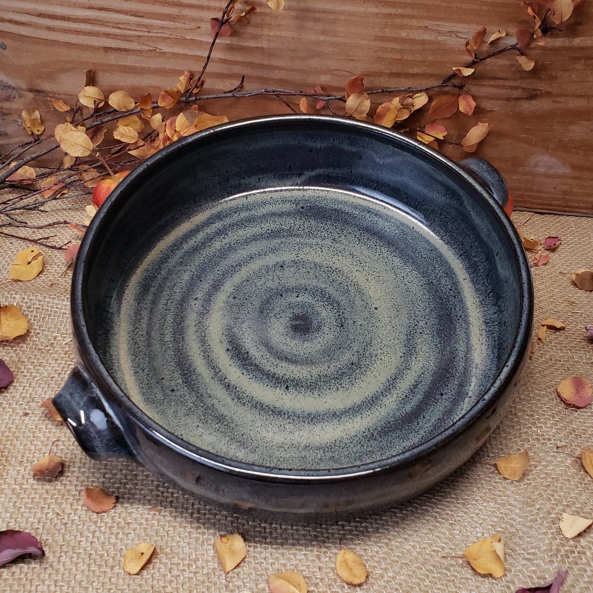 Image of Baking Dish with handles, Large, Night Sky (Dark blue)