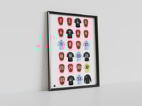 Arsenal 2024/25 Shirts Squad - Pennodraws Original Art Print