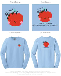 The Academy Tee - Light Blue: Long Sleeve