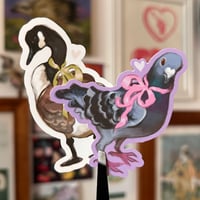 Image 1 of coquette birds sticker