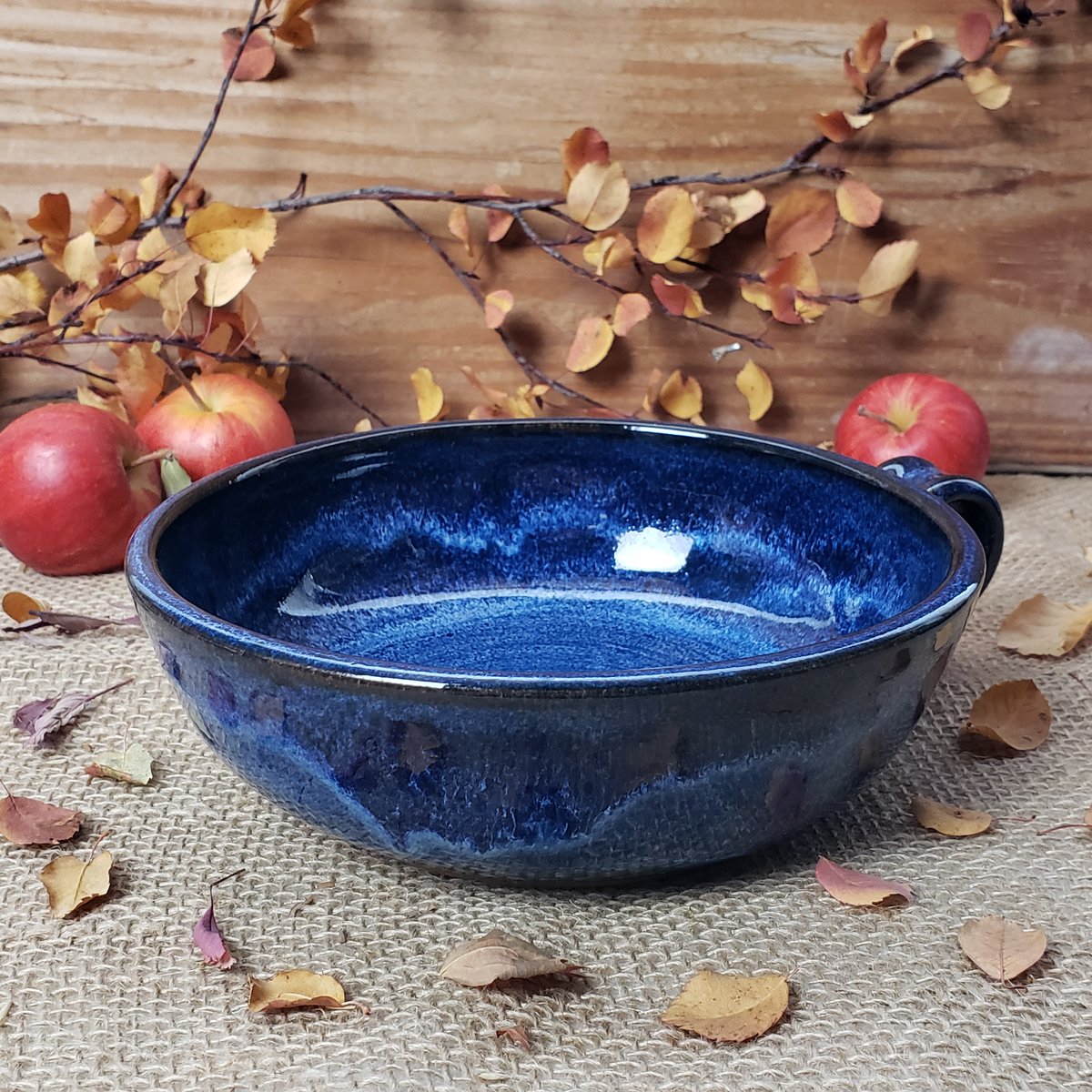 Image of Thumb-handled Bowl: Bluebird Sky (Cobalt blue) #1 112024