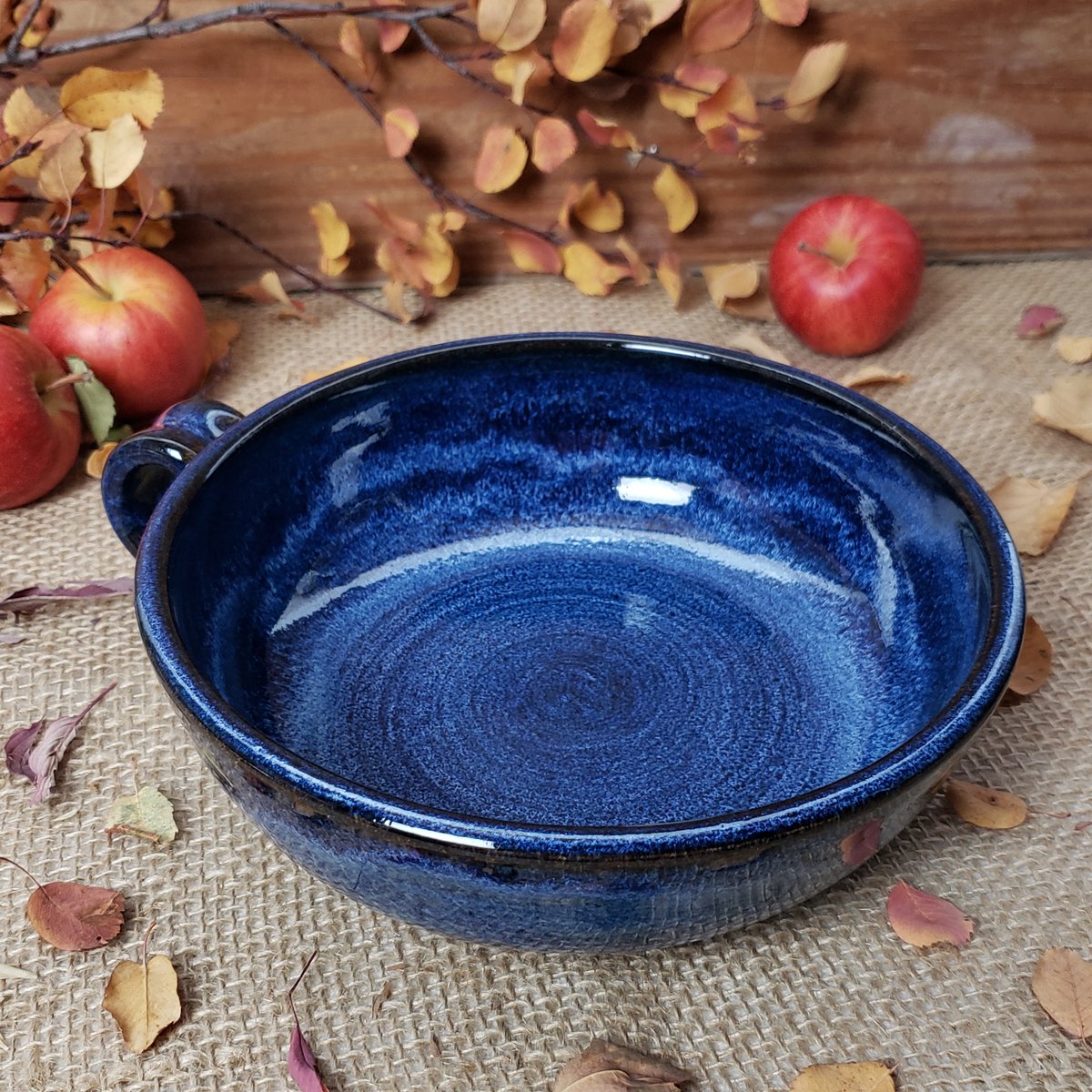 Image of Thumb-handled Bowl: Bluebird Sky (Cobalt blue) #1 112024