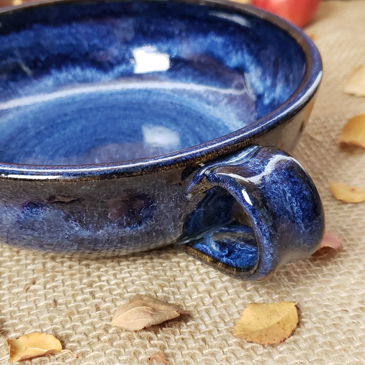 Image of Thumb-handled Bowl: Bluebird Sky (Cobalt blue) #1 112024