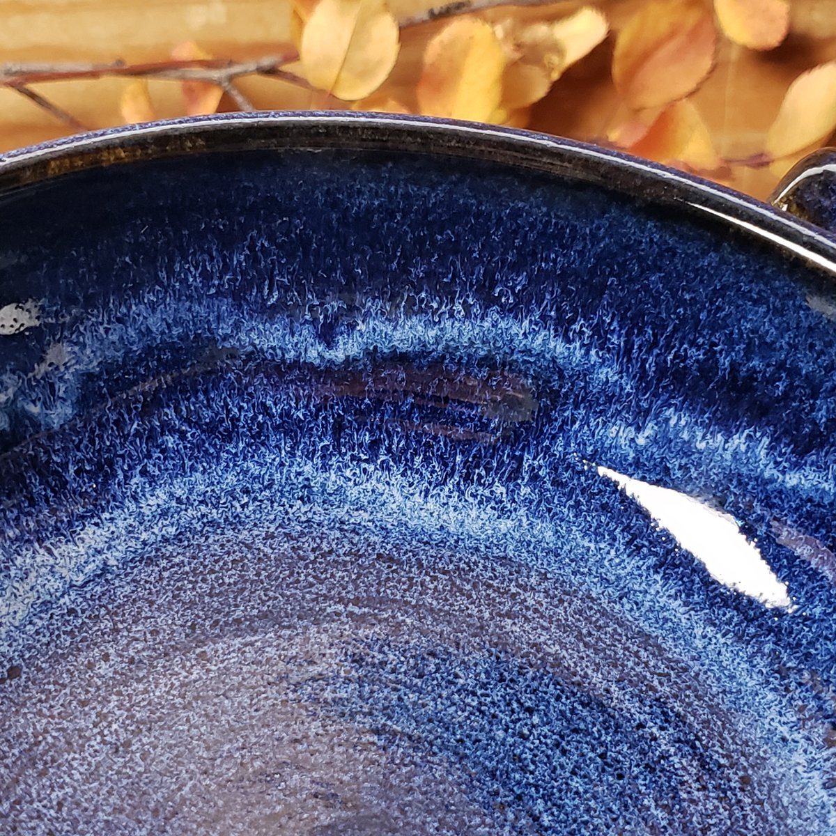 Image of Thumb-handled Bowl: Bluebird Sky (Cobalt blue) #1 112024