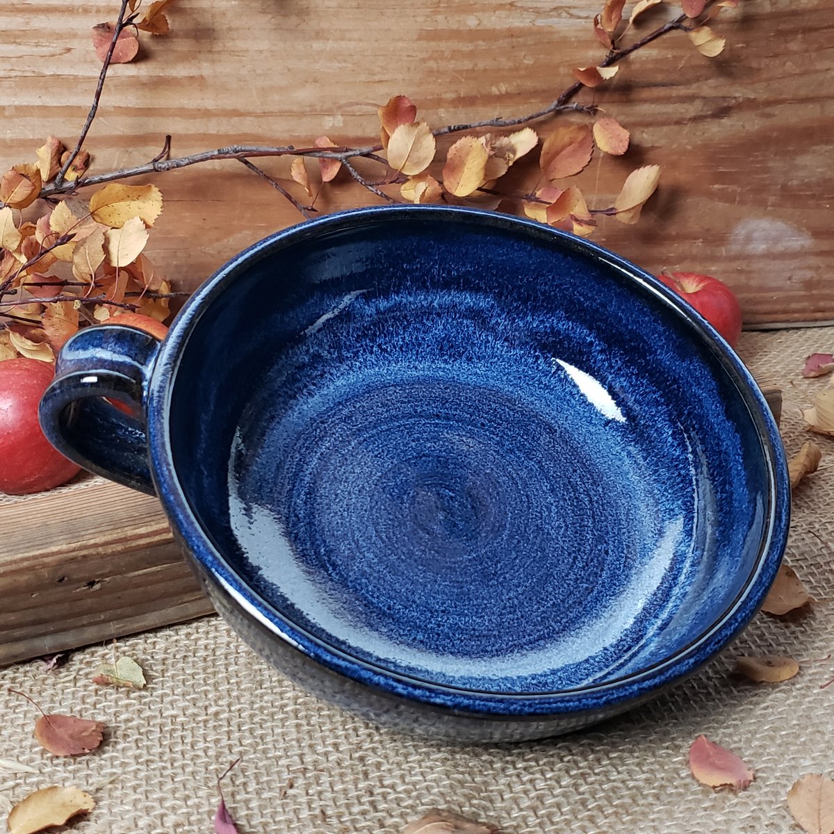 Image of Thumb-handled Bowl: Bluebird Sky (Cobalt blue) #1 112024