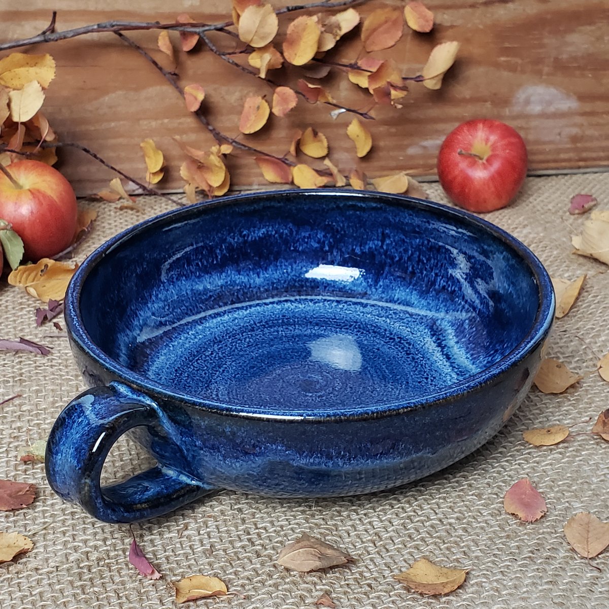 Image of Thumb-handled Bowl: Bluebird Sky (Cobalt blue) #2 112024