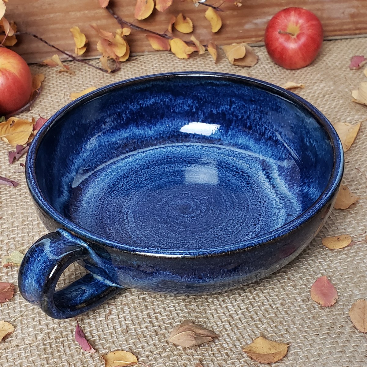 Image of Thumb-handled Bowl: Bluebird Sky (Cobalt blue) #2 112024