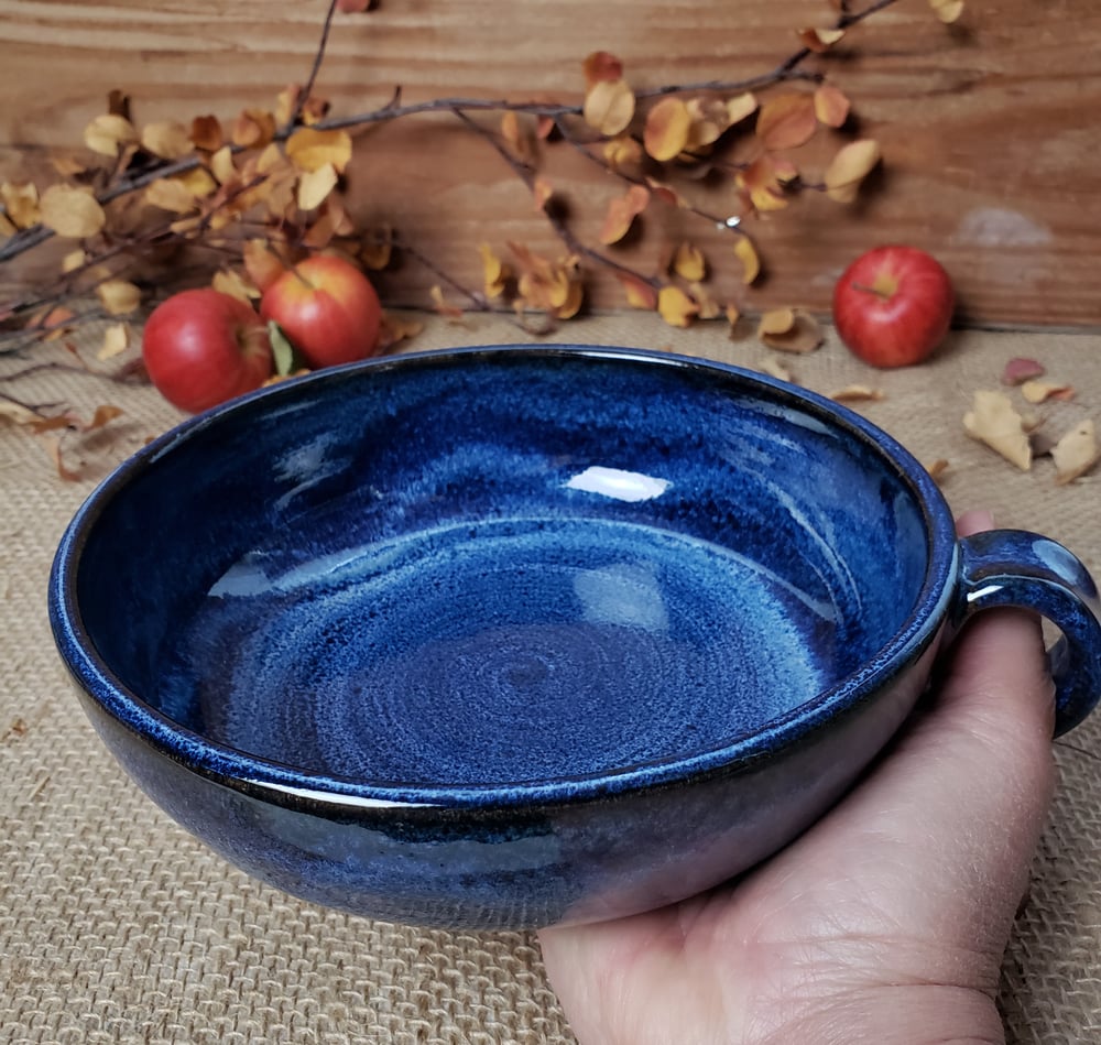 Image of Thumb-handled Bowl: Bluebird Sky (Cobalt blue) #2 112024