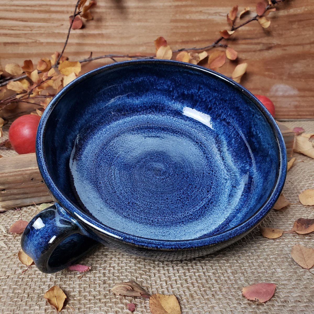 Image of Thumb-handled Bowl: Bluebird Sky (Cobalt blue) #2 112024