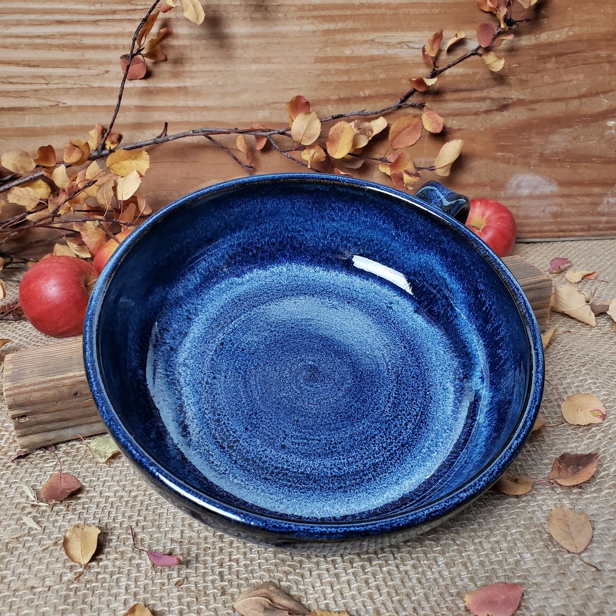 Image of Thumb-handled Bowl: Bluebird Sky (Cobalt blue) #2 112024