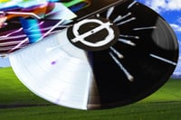 Image 2 of Holy Design - Half Black Ice / Half Clear With Heavy Purple & White Splatter LP