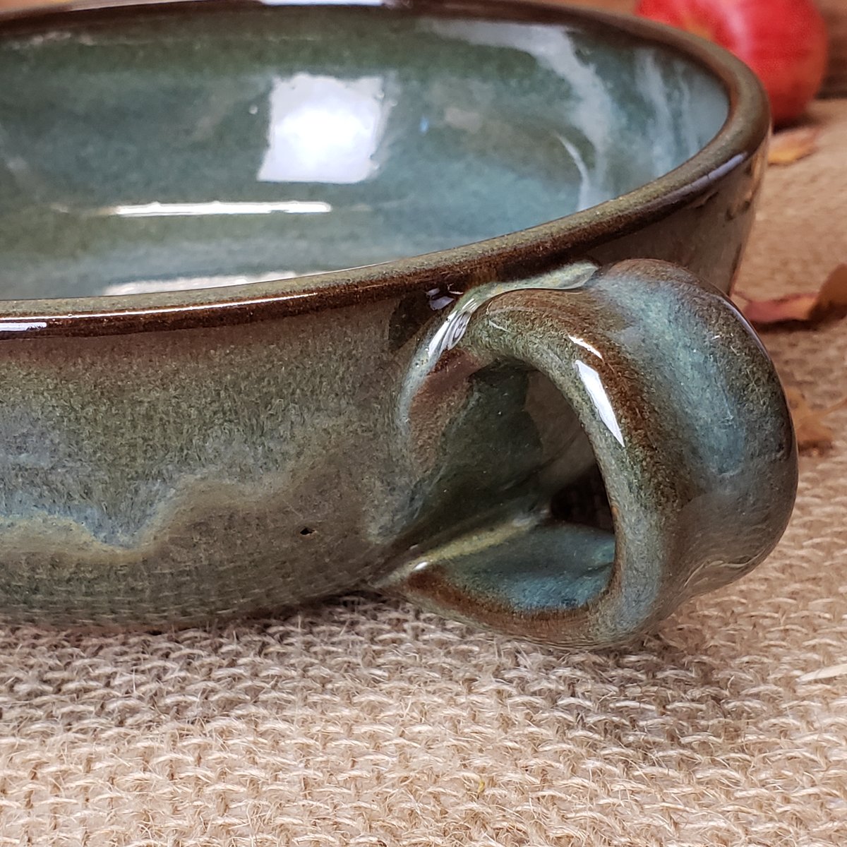 Image of Thumb-handled Bowl: Lichen (Green) #2 112024