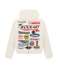 CREAM WOCKART RACER ZIP-UP