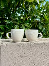 satin white espresso cup set