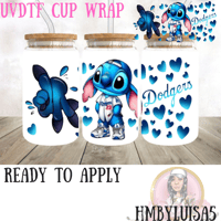 Image 1 of Baseball x Stitch UVDTF cup wrap 