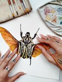 Image 2 of Goliath Beetle ORIGINAL ARTWORK 