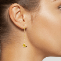 Image 2 of Butterfly Charm Earrings 