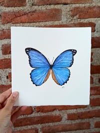 Image 2 of Morpho Butterfly ORIGINAL ARTWORK 