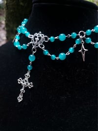 Image 2 of Teal Glass Beaded Necklace