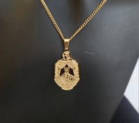 Image 1 of Metal Crest Necklace (Gold or Silver)