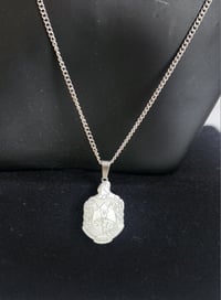Image 2 of Metal Crest Necklace (Gold or Silver)