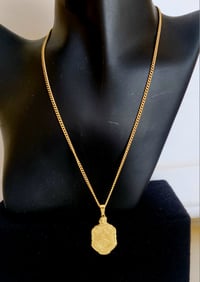 Image 3 of Metal Crest Necklace (Gold or Silver)