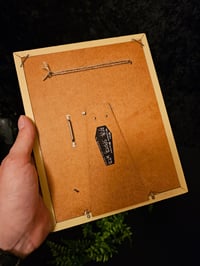 Image 5 of "John the Baptist" antique page with preserved spider web