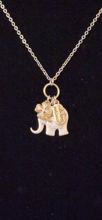 Image 2 of Silver Charm Elephant Necklace