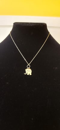 Image 3 of Silver Charm Elephant Necklace