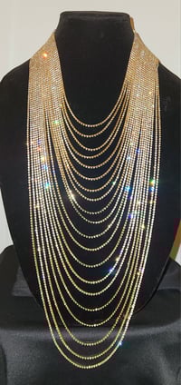 Image 2 of Bling Multilayer Necklace/Collar (Gold or Silver)