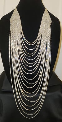 Image 1 of Bling Multilayer Necklace/Collar (Gold or Silver)