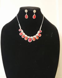 Red/Bling Teardrop/Ascher Cut Set