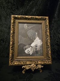 Image 5 of Faceless girl with real preserved spider web - chunky Gold frame