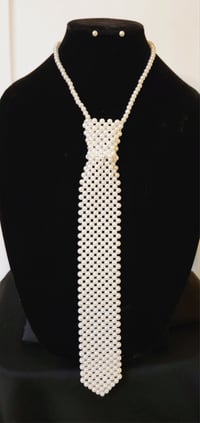 Image 1 of Pearl Rope Necktie Necklace (2 choices)